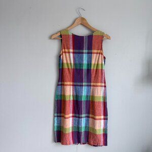 90s Rare Unique Vintage Linen Dress
